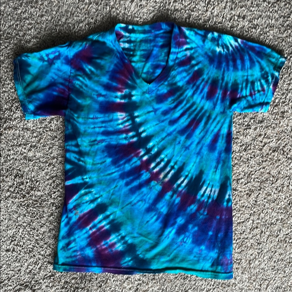 Handmade Blue Tie-Dye Shirt